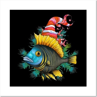 Angelfish Christmas Posters and Art